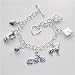 Twi-inspired Sterling Silver Bracelet with Seven Charms