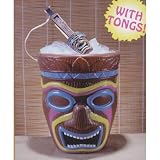 Tiki Ice Bucket with Tongs
