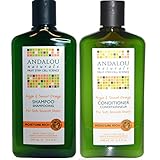 Andalou Naturals Argan Oil and Sweet Orange Natural Moisture Rich Organic Shampoo and Conditioner Bundle With Aloe Vera Extract, Jojoba Oil, and Argan Oil for Hair For Men and Women, 11.5 oz. each