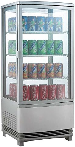 Marchia MDC78S 39" Vertical Refrigerated Glass Display Case Silver