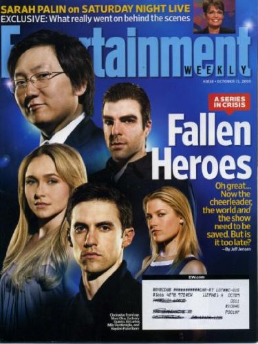 Entertainment Weekly October 31, 2008 Heroes, Sarah Palin on SNL, Guns N' Roses, Clint Eastwood, Roseanne Reunion