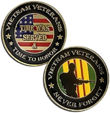 Vietnam veteran challenge coin - VIETNAM VETERANS NEVER FORGET CHALLENGE COIN