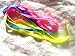 MULTI-COLOUR NEON SHOE LACES fluorescent orange green yellow pink blue