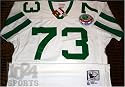 Authentic Mitchell & Ness 1984 NY Jets "AFC Silver Anniversary Patch" Joe Klecko #73 White Road Jersey - Size 56