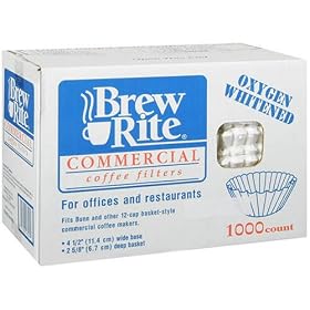 Brew Rite Commerical Size Coffee Filters 1,000 Filters by Brew Rite