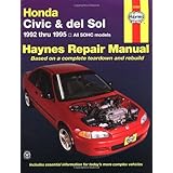 honda civic  del sol 1992 thru 1995 all sohc models haynes repair manual