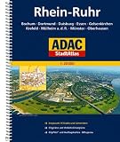 ADAC StadtAtlas Rhein-Ruhr 1:20.000 Bochum, Dortmund, Duisburg, Essen, Gelsenkirchen, Krefeld, M&uuml;lheim, M&uuml;nster, Oberhausen: Bochum - Dortmund - .. - Oberhausen - Insgesamt 74 St&auml;dte und Gemeinden - ADAC Kartografie