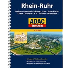 ADAC Stadtatlas Rhein-Ruhr: Bochum. Dortmund. Duisburg. Essen. Gelsenkirchen. Krefeld. M�lheim a. d. .R.. M�nster. Oberhausen. Insgesamt 74 St�dte und Gemeinden