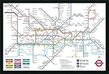 London Underground Framed Posterz by unknown artist,37.7 x 25.7 Framed