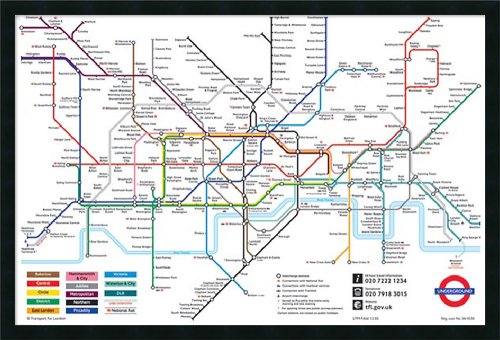 London Underground Framed Posterz by unknown artist,37.7 x 25.7 Framed