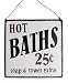 Hot Baths Americana Style Wall Sign