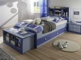 Fuß-Regal Kinderbett Timmi light/dark Blue