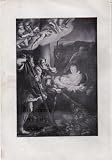 6 X 10 B & W Plate The Holy Night by Correggio