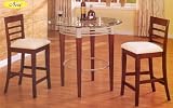 51gvJ6CfsSL. SL160  3 pc counter height table set with glass top and counter height stools