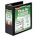 Cardinal 3 Ring Binder, 4 Inch Heavy Duty XtraLife Binder, Locking Slant-D Rings, Crack-Resistant Cover & Spine, ClearVue Covers, Holds 890 Sheets, Black (26341)