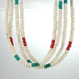 30 Three Strand Sterling Silver, 12 Kt Gold, Clam Shell and Turquoise Necklace by Thomas Singer, #8847