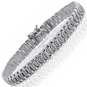 White Gold Hollow Stampato Bracelet