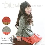 (ラポシェビスキュイ) La poche biscuitリボン長袖バルーンワンピース/ 秋 100 グレー