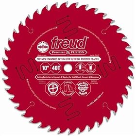 Freud Fusion 10" X 40T X 5/8" Thin Kerf Saw Blade
