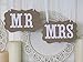 CJESLNA Chair Bunting Banner Garland Wedding Photo Props Decoration Khaki MR & MRS