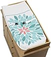 Baby Changing Pad Cover for Modern Turquoise and Coral Emma Collection