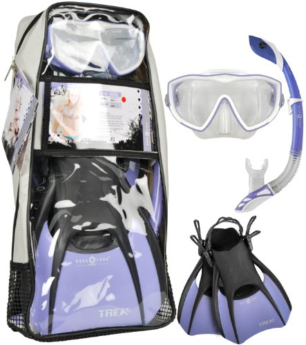 Aqua Lung Sport Diva 1 LX Mask Fin Snorkel Set, Purple - Small On Sale