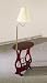 Cherry Finish Swing Arm Brass Lamp Magazine Table