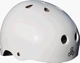 Triple Eight Brainsaver Skateboard Helmet - Gloss White