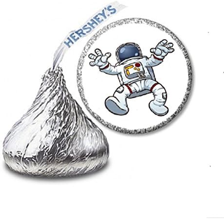 JS&B Enterprises 216 Astronaut Space Labels/Stickers for Hershey's Kisses Candies - Party Favors