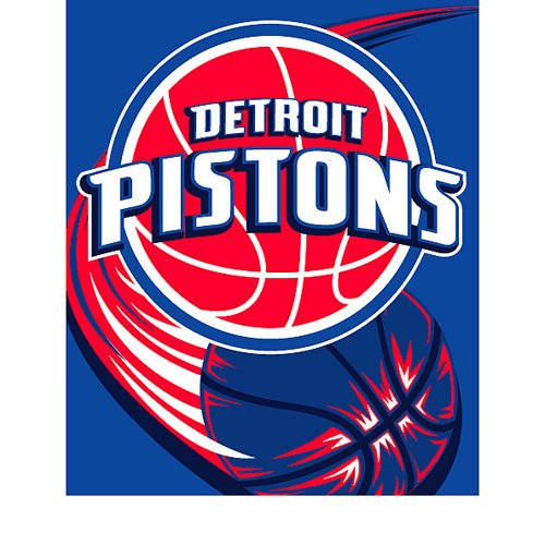 Detroit Pistons NBA Royal Plush Raschel Blanket (Plusch Series) (50x60