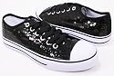 Sequins! Black Low-Top Designer Inspired Sneakers