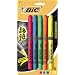 BIC Brite Liner Grip Highlighter, Chisel Tip, Assorted, 5 Highlighters