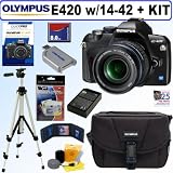 Olympus Evolt E420 10MP Digital SLR Camera with 14-42mm f/3.5-5.6 Zuiko Lens + 8GB Deluxe Accessory Kit