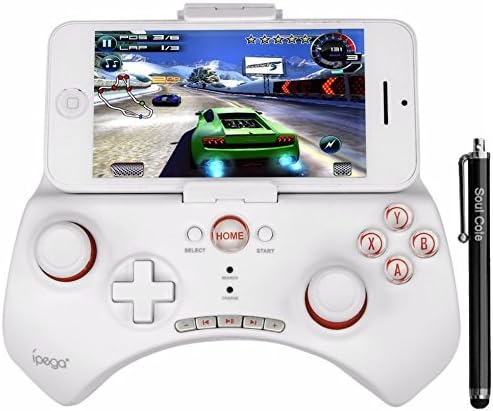 Soul Coule PG 9025 Wireless Bluetooth 3.0 Game Controller Gamepad Joystick for Iphone 5s 5c 5 4s 4 3gs Ipad 5 4 3 Ipad Mini 1 2 Samsung Galaxy S5 S4 S3 S2 Note 3 2 1 Sony Xperia Z2 Z1 Z HTC One M7 M8 Lg Google Nexus and Other Smartphones and Tablects Pc with Android IOS System IPEGA