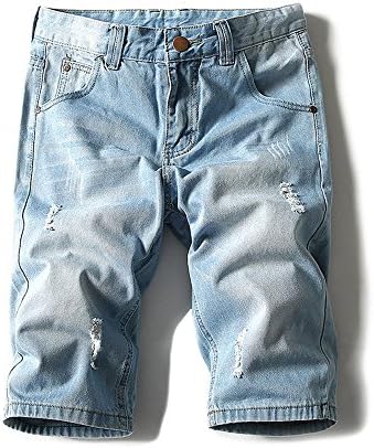 Men's Fashion Distressed Ripped Washed Denim Shorts Jean Short
