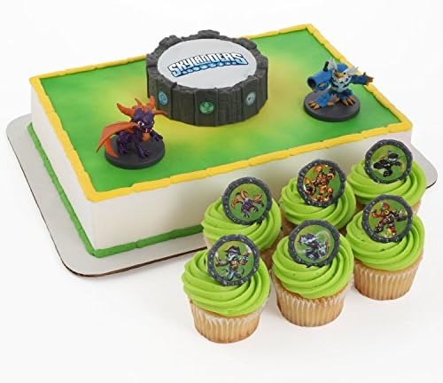 Skylanders Cake Topper and 24 Cupcake Topper Rings