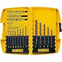 DeWalt DW1163 13 Piece Black Oxide Split Point Twist Drill Bit Assortment