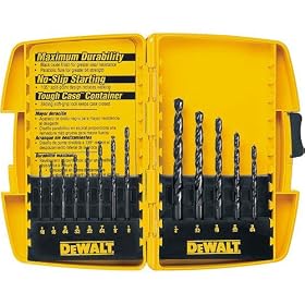 DeWalt DW1163 13 Piece Black Oxide Split Point Twist Drill Bit Assortment by DeWALT