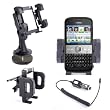 DURAGADGET Vehicle Mount With Multi-Use Attachments For Nokia E5 Phone + Car Charger