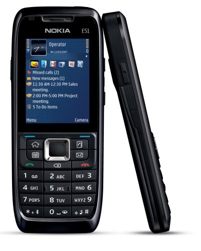 Nokia E51 Handy HSDPA, UMTS, WLAN black ohne Branding