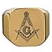 Moonsix Mens 316L Stainless Steel Freemasonry Masonic Finger Ring Golden