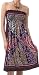 Animal Print Pinwheel Beaded Halter Smocked Bodice Knee Length Dress ( 2 Colors )