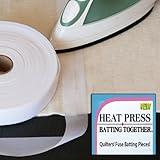 Deco Art Heat Press Batting Together Kit, 1-1/2-Inch by 100-Yard, White