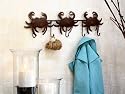 Rustic Three Crab Coat Rack