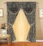 Nepos Blue Curtain Set w Drapes/ Tassels / Sheers