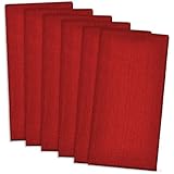 DII 100% Cotton, Oversized Basic Everyday 20x 20" Napkin, Set of 6, Variegated Tango Red