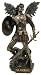 Archangel Saint Michael Statue Real Bronze Powder Cast Sculpture 12 ½-inch
