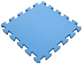 eWonderWorld Children Rainbow Interlocking Foam Tile Wonder Mats - 12 X 12 X ~5/8 Thick (Blue)