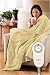 Sunbeam Imperial Cuddle Up Aloe Green Microplush Electric Heated Warming Throw Blanket
