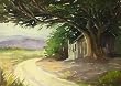 Whalers Cabin, By Helen Barker, Watercolor Painting on Archival Paper - Framed Artwork